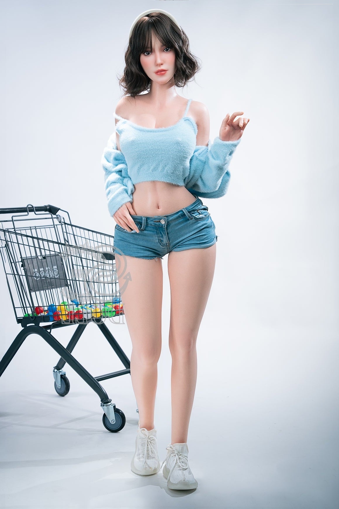 T161cm/5ft3 C-cup Real Skin Texture Silicone Sex Doll SES056 Head#021S Torso