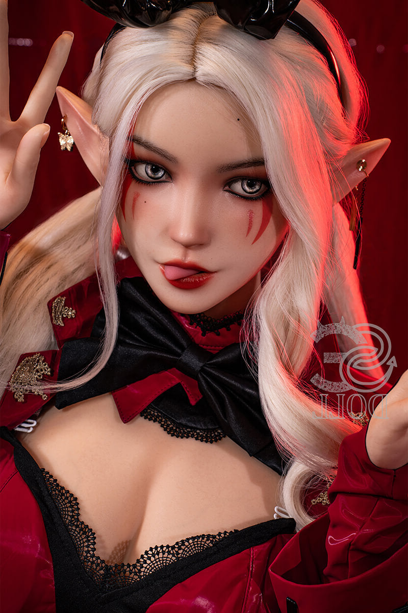 EU In Stock-155cm/5 ft 1 D-Cup Blonde Silicone Sex Doll - SE#22SOA