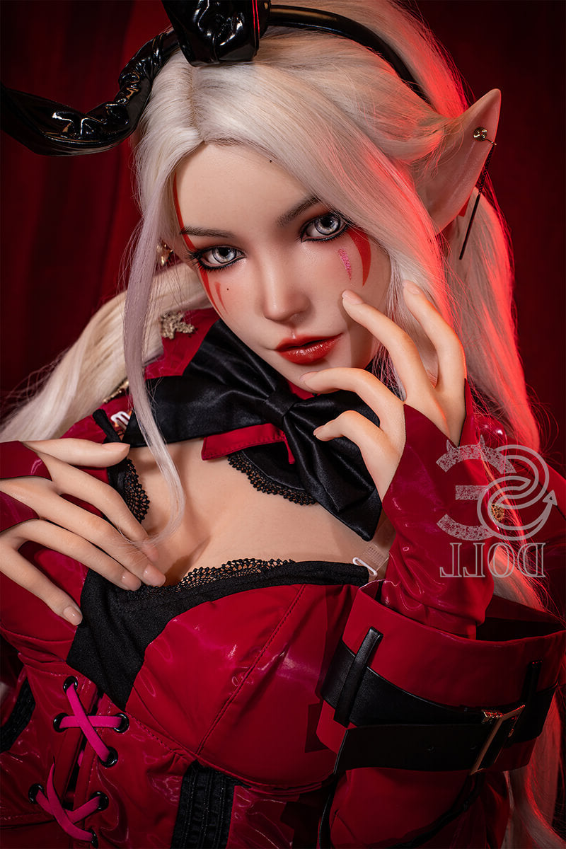 EU In Stock-155cm/5 ft 1 D-Cup Blonde Silicone Sex Doll - SE#22SOA