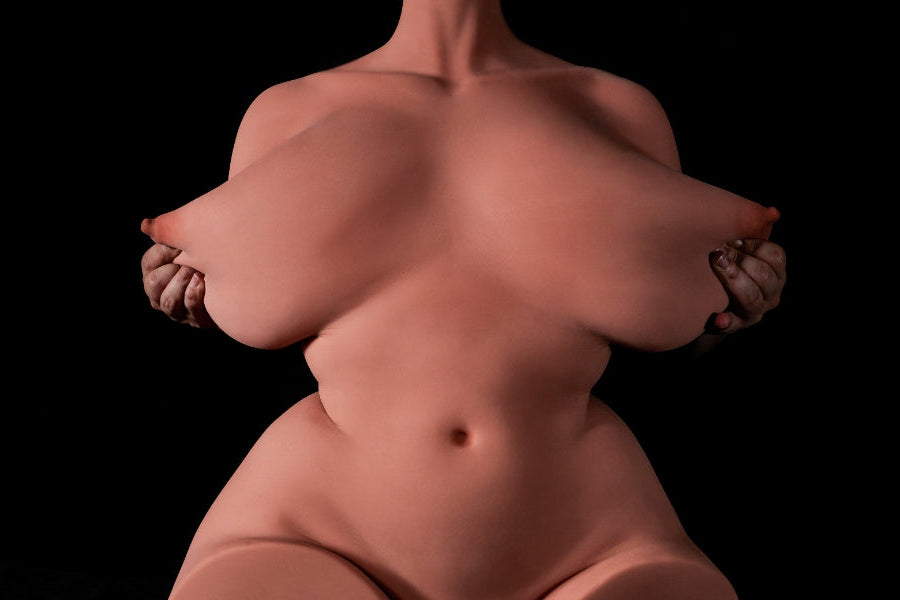 🔹CLM Classic🔹Big Breast STPE Torso Sex Doll #160 Black Skin - Climax