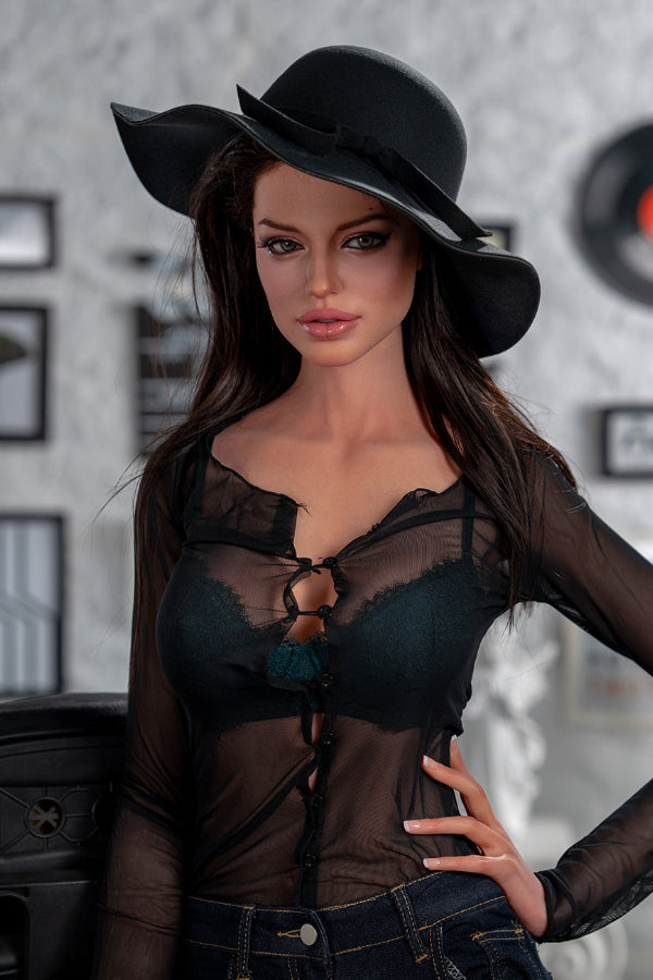 170cm/5ft7 C-Cup Silicone Head Black Sex Doll - Scarlett ROS_Wheat Ski TOP-CYDOLL