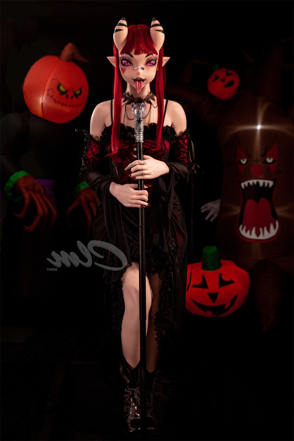 ❤️CLM Ultra❤️ 157cm/5ft2 Halloween Style Silicone Sex Doll SiQ157cm - Torso Climax