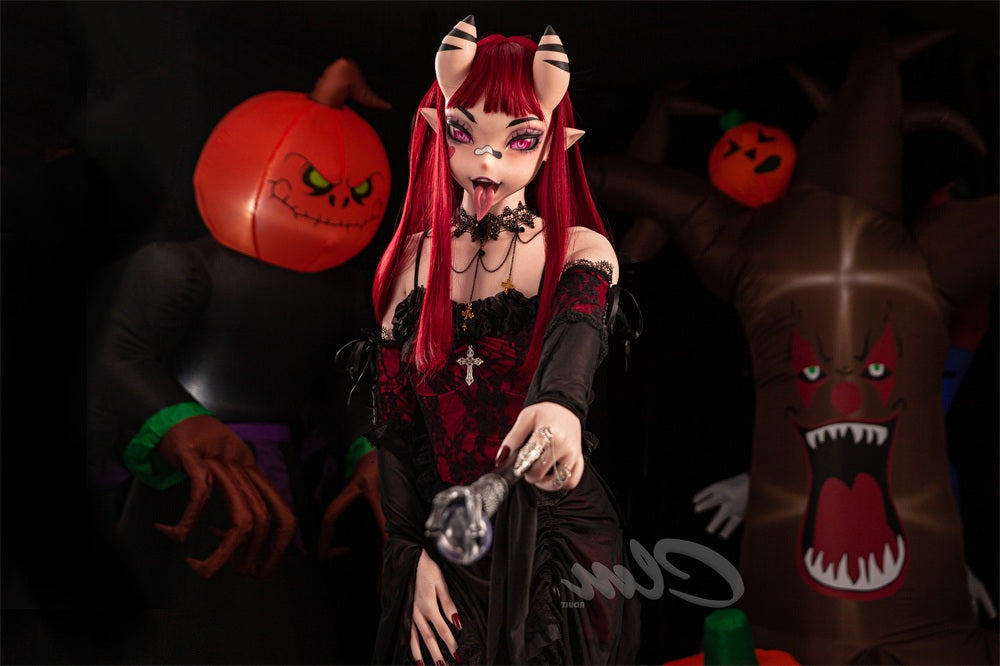❤️CLM Ultra❤️ 157cm/5ft2 Halloween Style Silicone Sex Doll SiQ157cm - Torso Climax