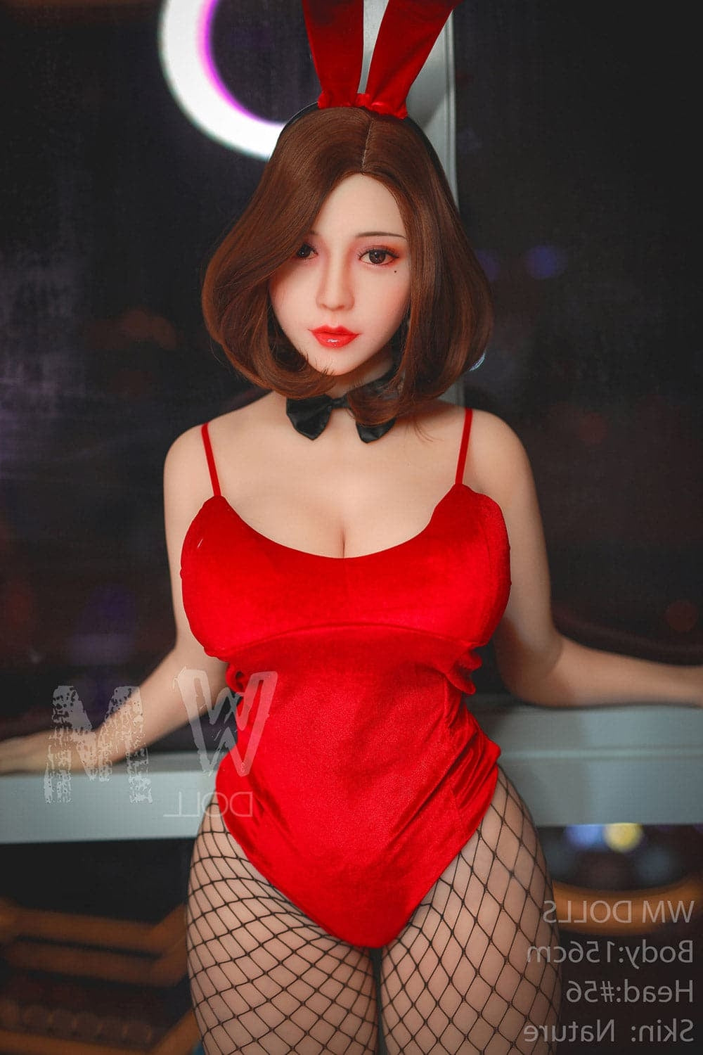 US In Stock-156cm/5ft1 H-Cup Asian Lifelike Fixed Vagina STPE Sex Doll Torso WM