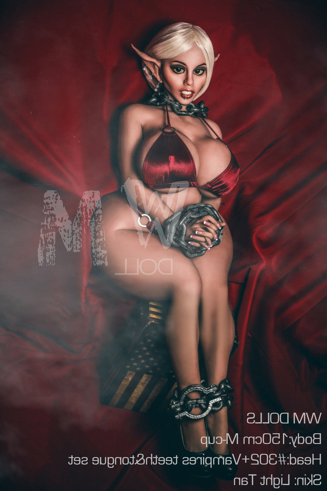 150cm/4ft11 M-cup BBW Big Booty Thick Monster Sex Doll with #302 Head Torso TPE WM