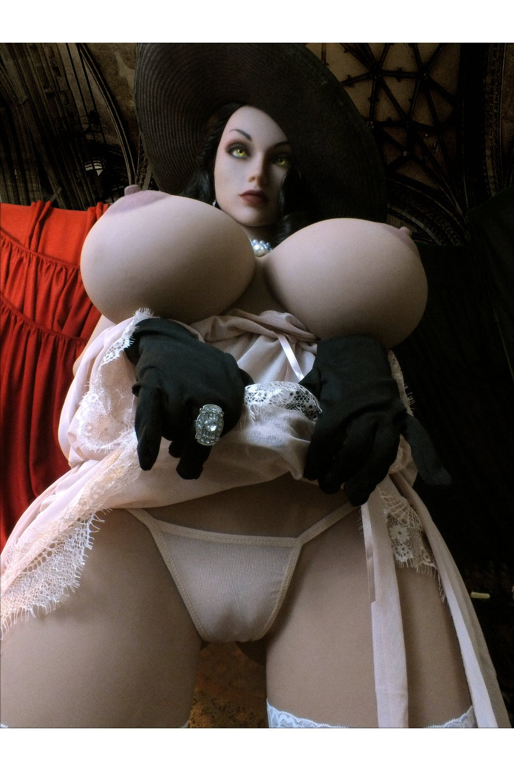 160cm/5ft3 G-cup TPE BBW Big Booty Lady Dimitrescu Sex Doll – Regina YL