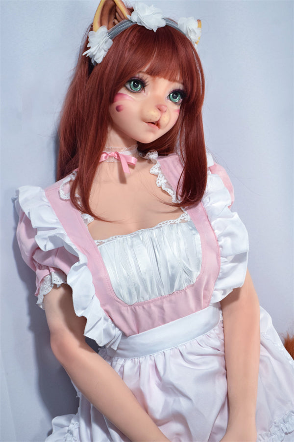 150cm/4ft11 Anime Cat Silicone Furry Hentai Sex Doll - Morikawa Yuki ElsaBabe