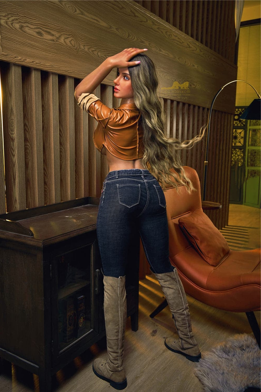 165cm/5ft5 G-cup Silicone Sex Doll – S17 Luna Dark tanned Irontech