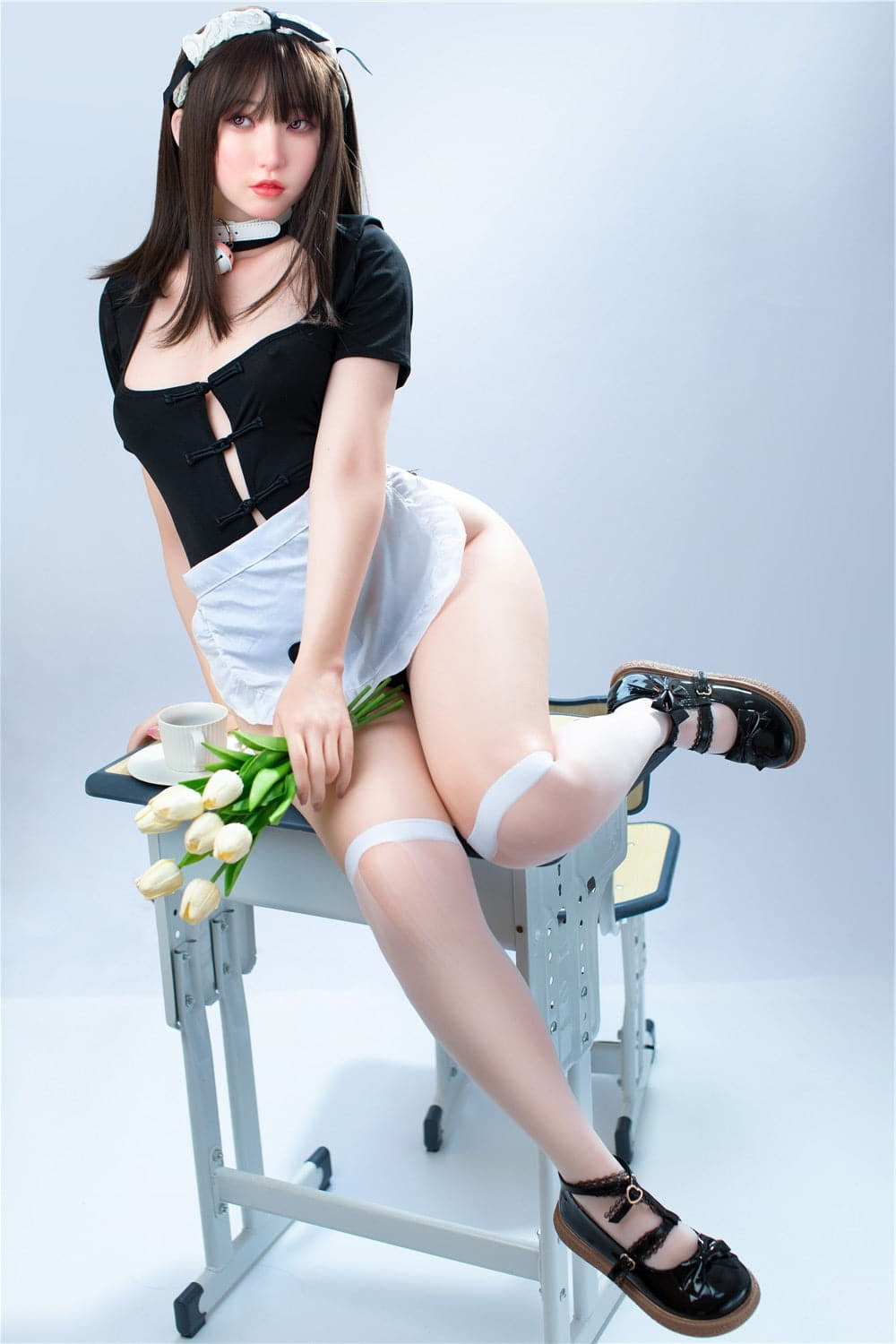 166cm/5ft5 A-cup Japanese Asian Cute Silicone Sex Doll Irontech