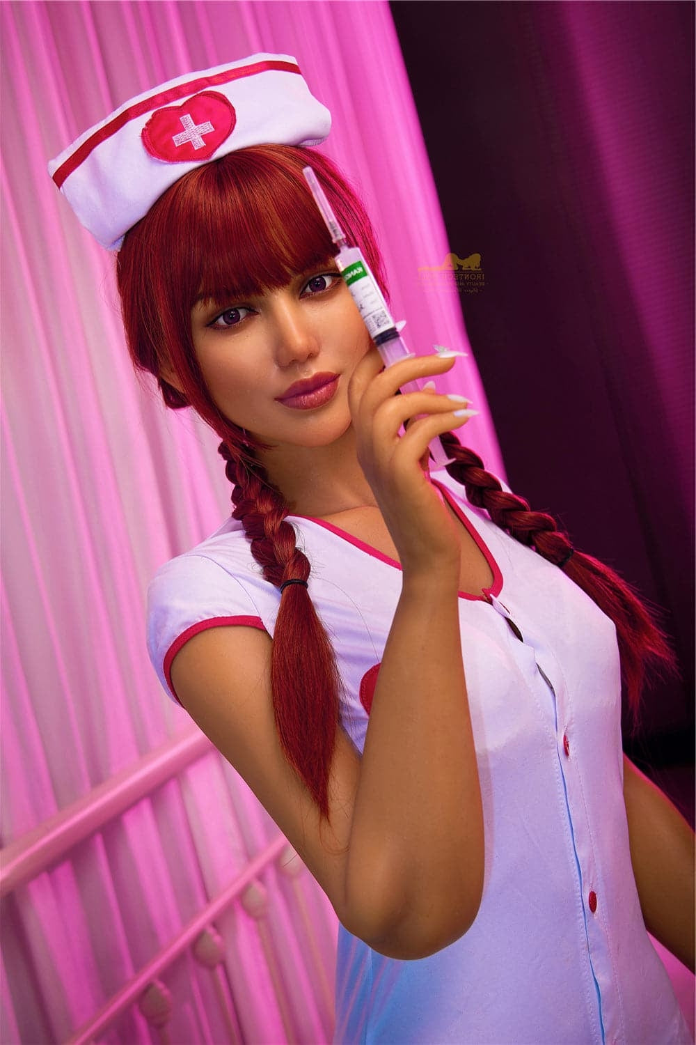 168cm/5ft6 B-Cup Redhead Tall Bubble Butt Silicone Sex Doll - Celine S Torso Irontech