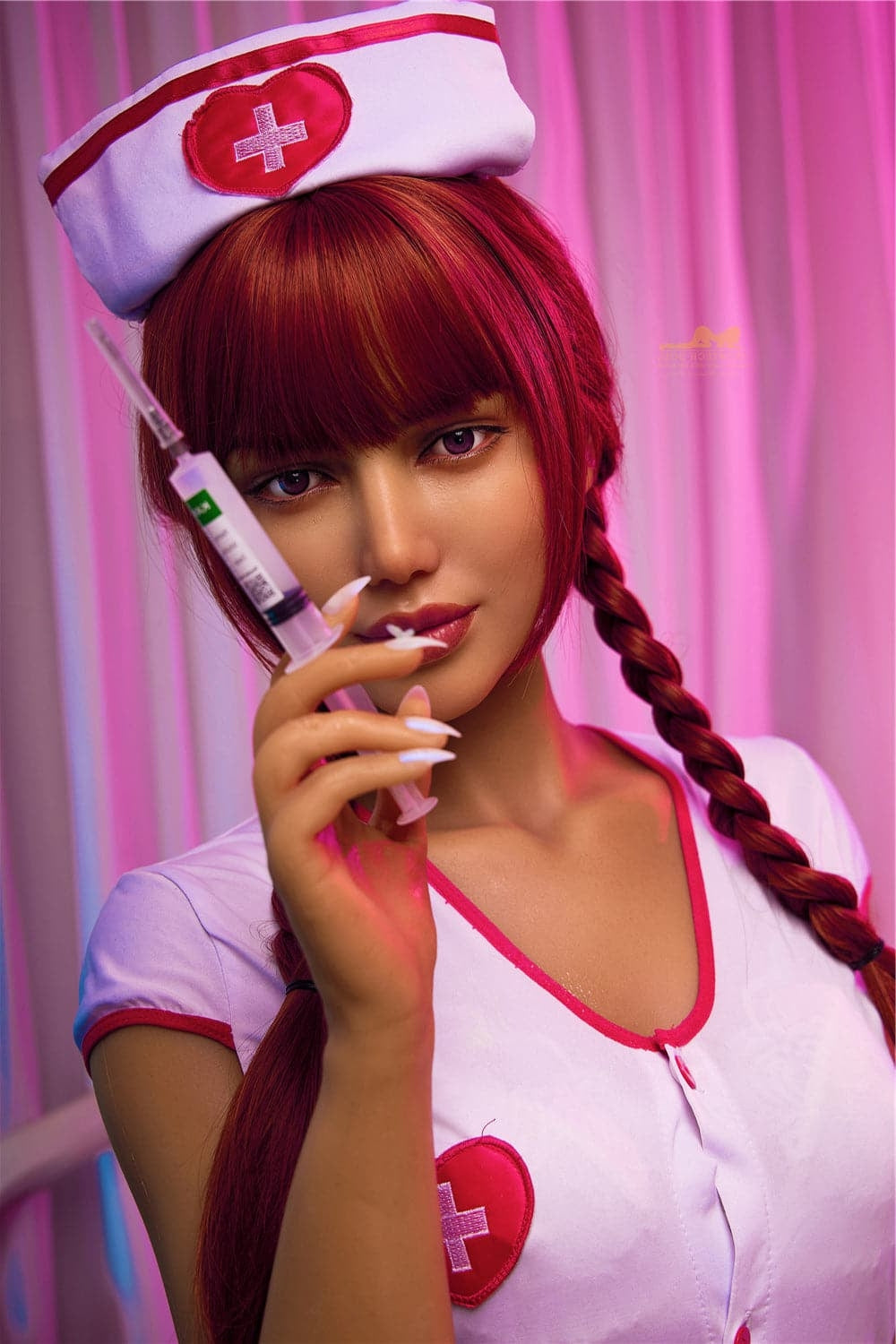 168cm/5ft6 B-Cup Redhead Tall Bubble Butt Silicone Sex Doll - Celine S Torso Irontech