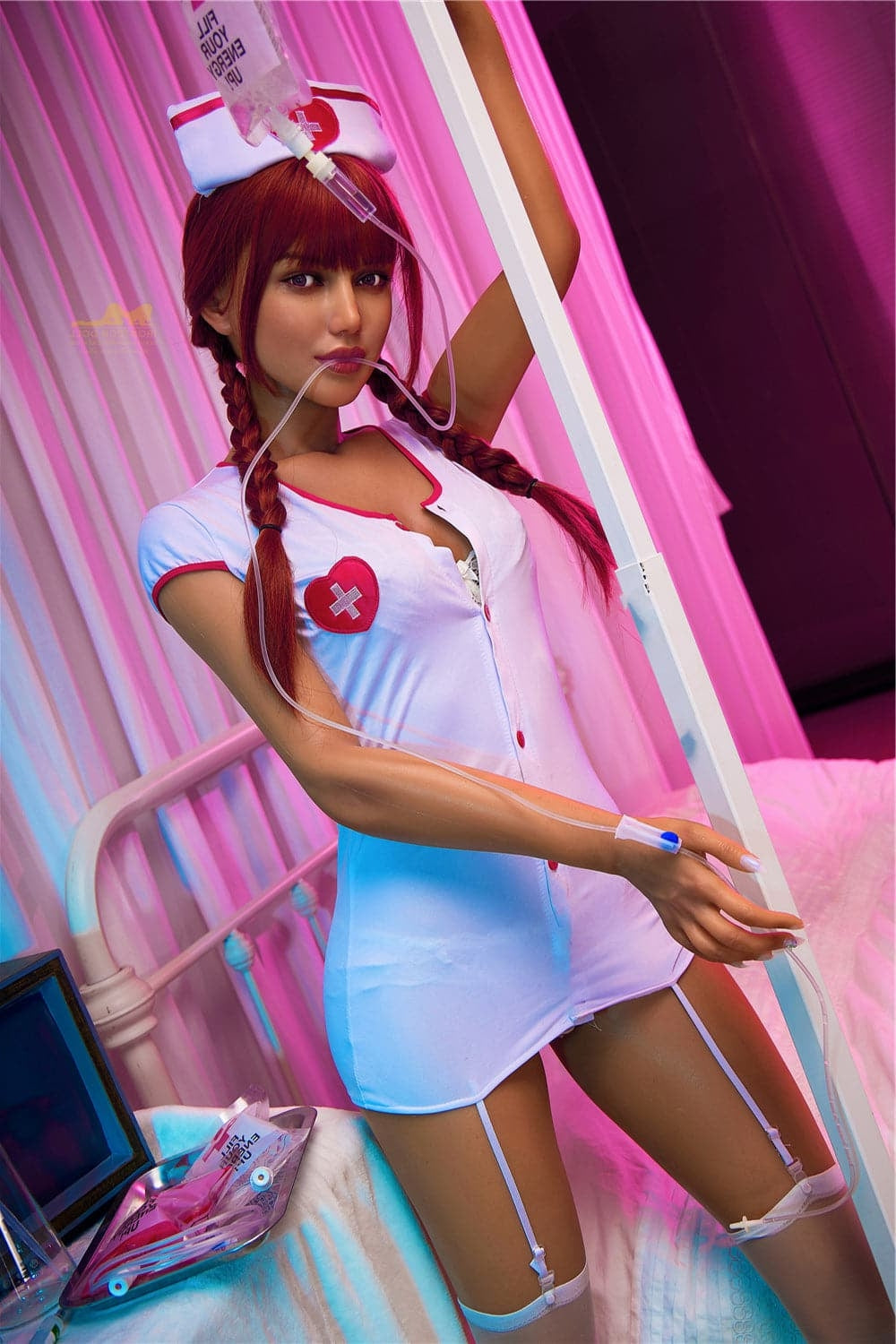 168cm/5ft6 B-Cup Redhead Tall Bubble Butt Silicone Sex Doll - Celine S Torso Irontech